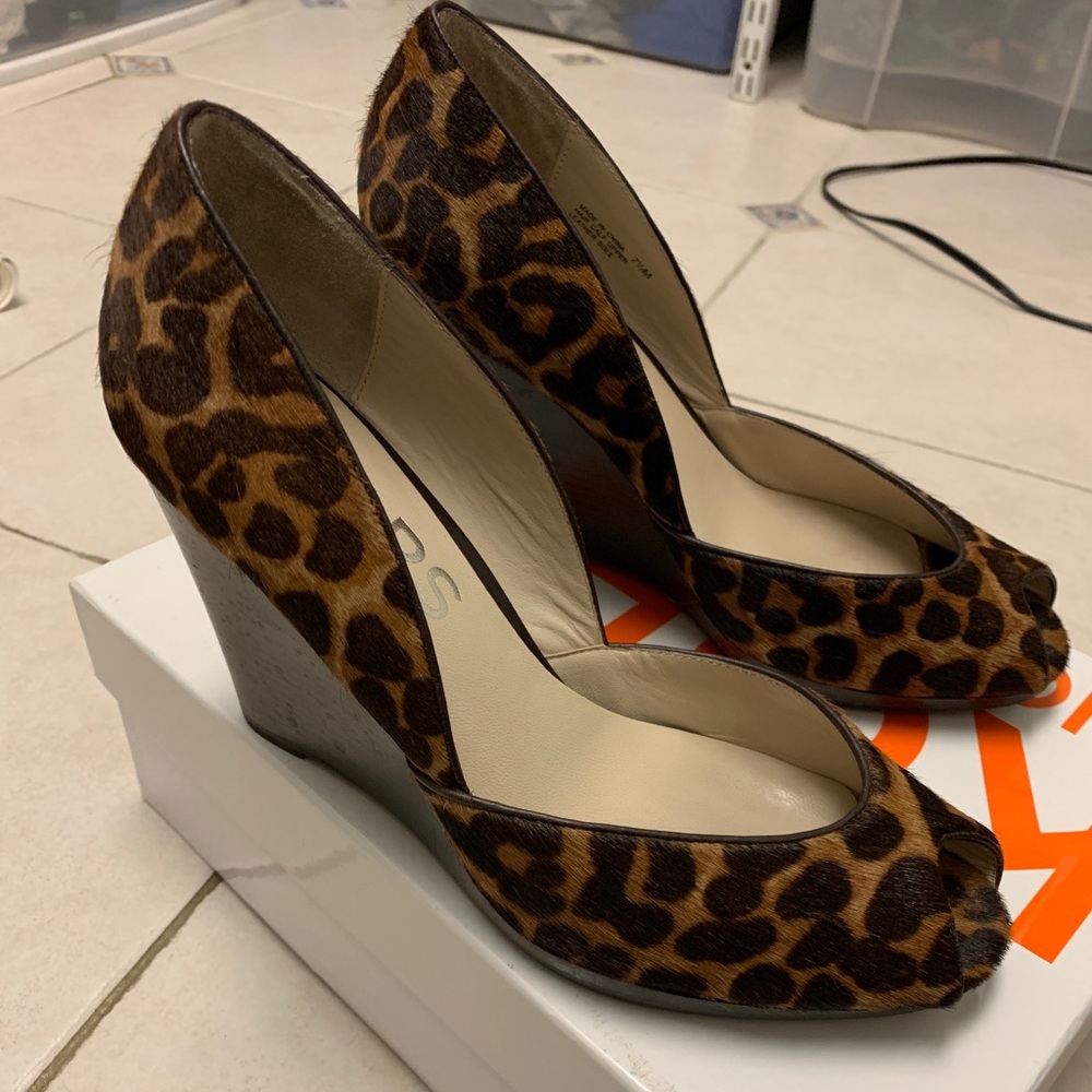 Michael Kors leopard wedges